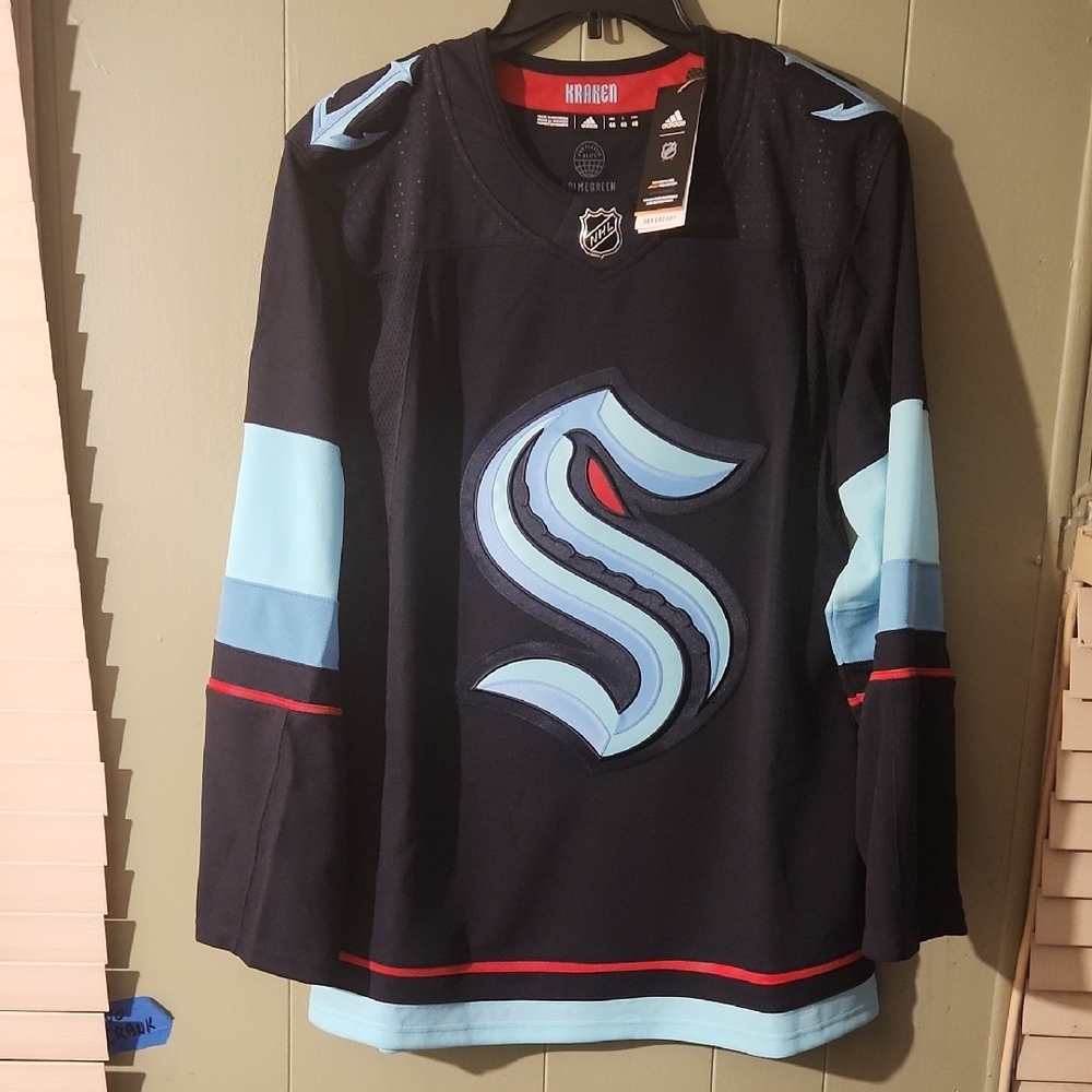 adidas Black and Light Blue Men's Jersey